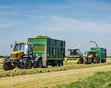 Two Bailey Silage Trailers with JCB and Claas kit