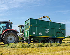 Silage Trailer kit towed by Massey tractor