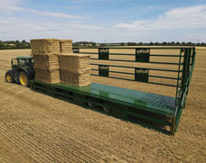 Aerial view of Bale trailer