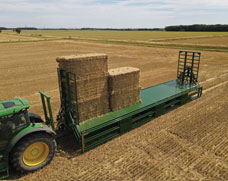 Aerial view of Bale trailer