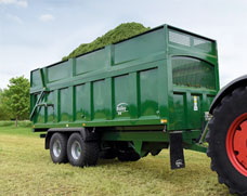Fully loaded silage trailer