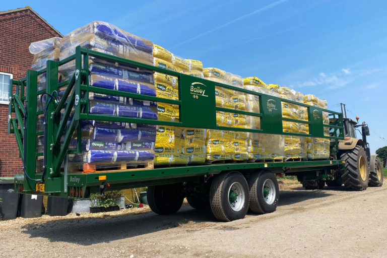 Customer Ed Bourne's Bale trailer with Hydraulic Clamps