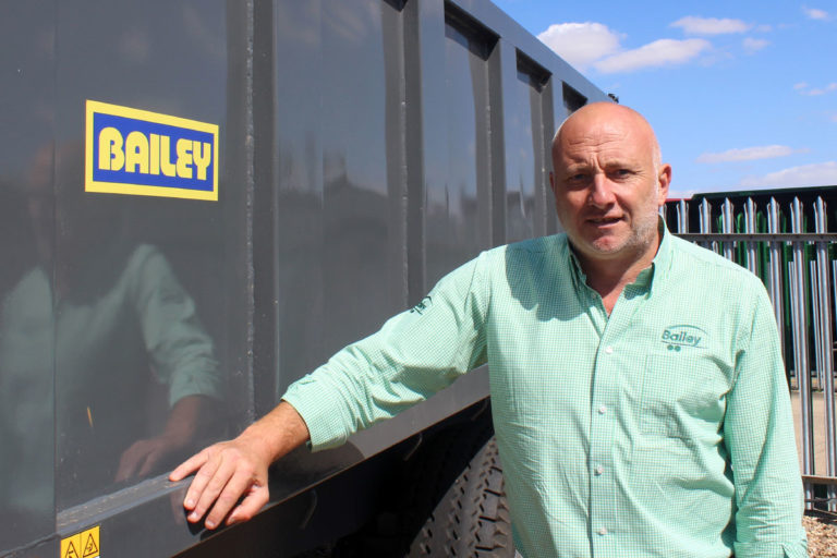 Managing Director Michael Bailey with our first TB trailer