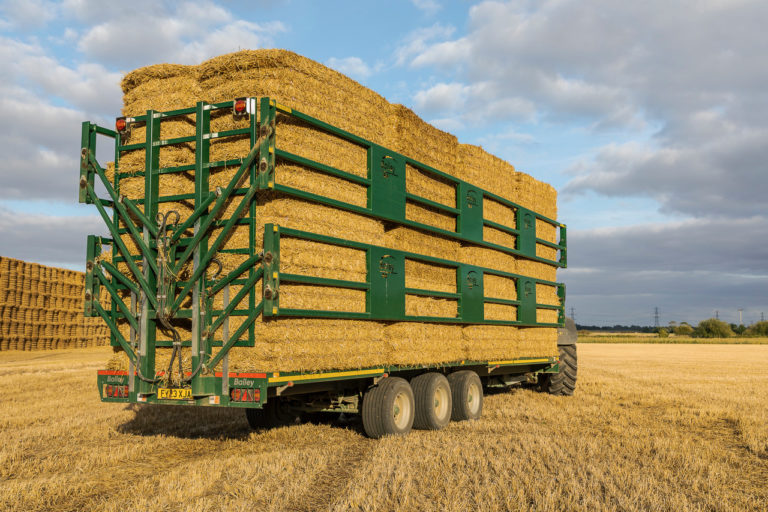 rear view of a bailey bale trailer