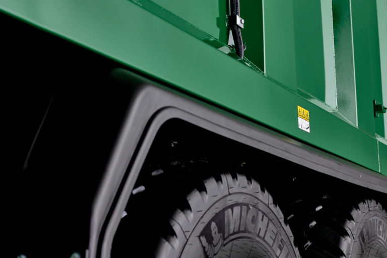 Closeup of tyres on a Bailey Trailer