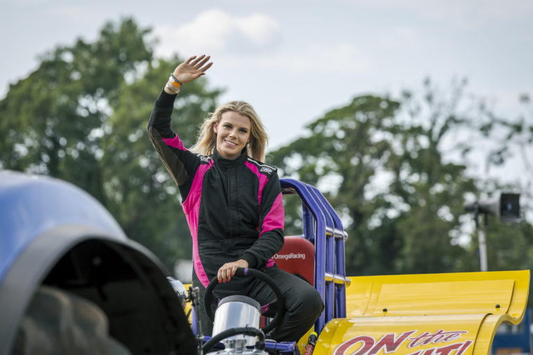 On The LImit Tractor Pulling team driver Ellie Pacey