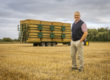 farmer and contractor andrew baxter with his bailey bale trailer
