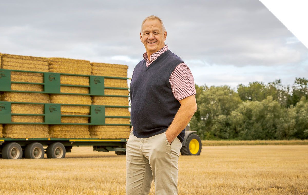 Andrew Baxter with his Bailey Bale trailer