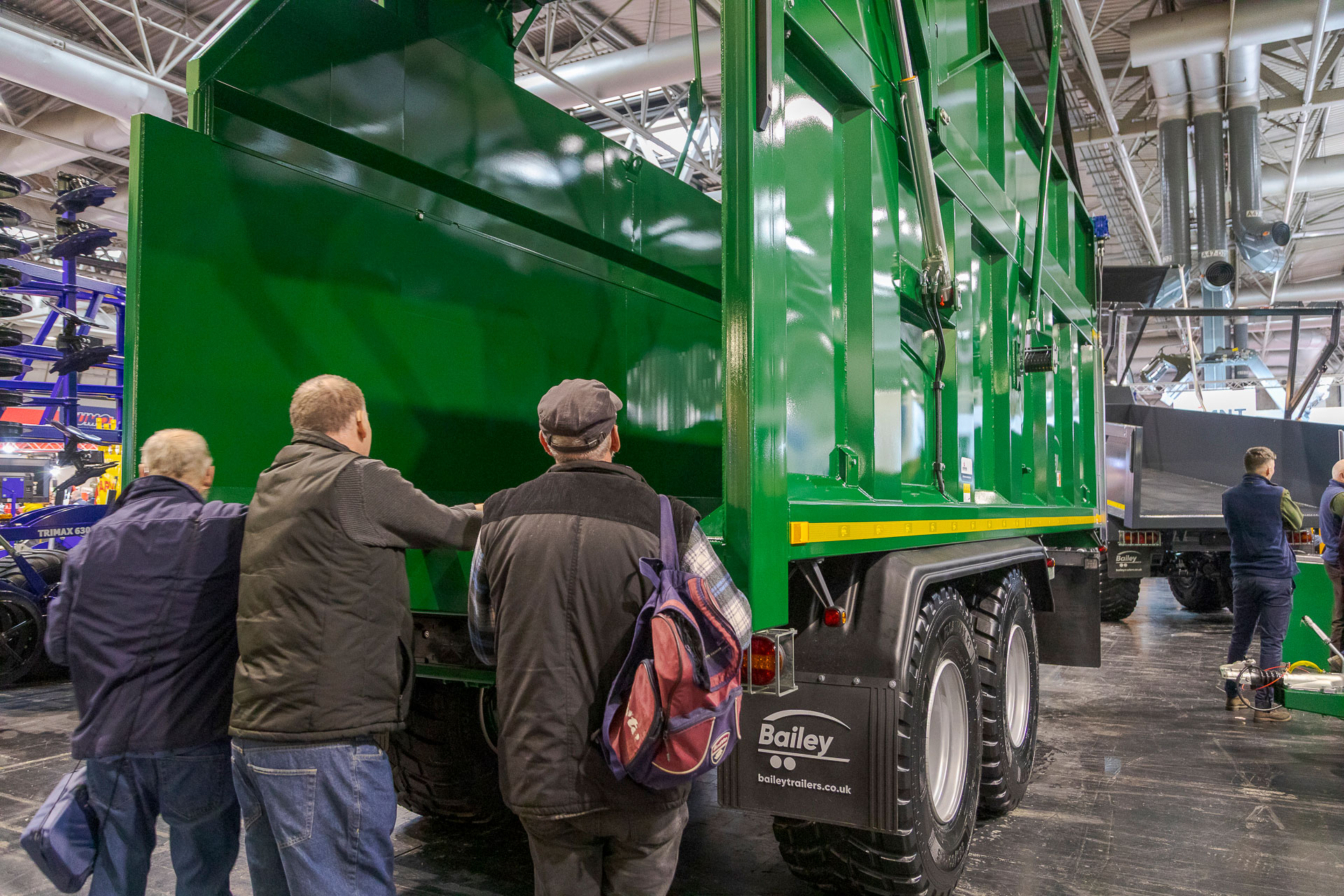 lamma visitors inspect a bailey tb trailer