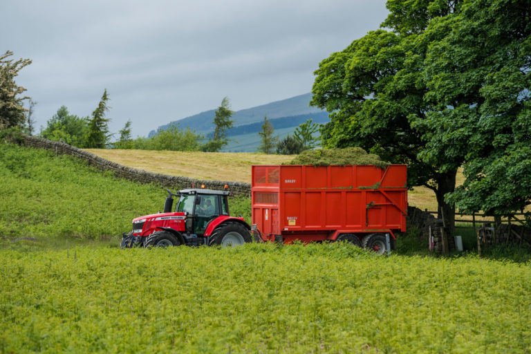 Red Bailey trailer with silage kit