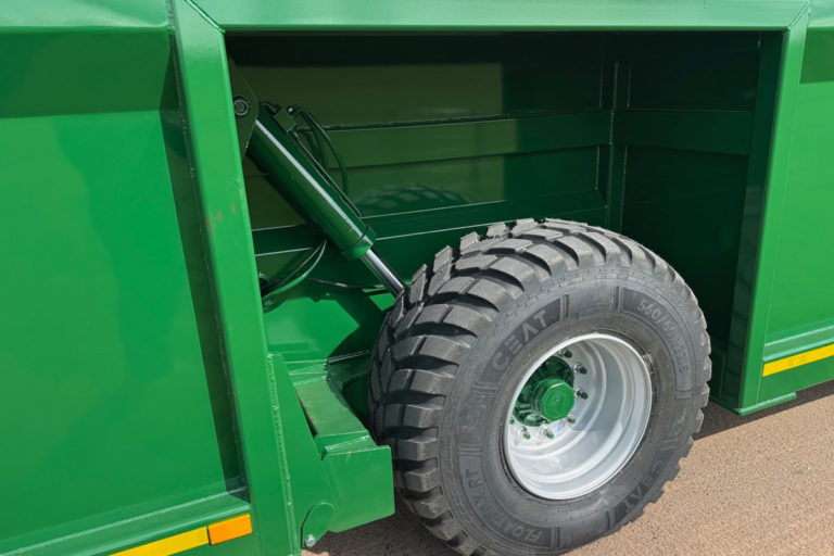 bespoke mobile nurse tank tyre closeup